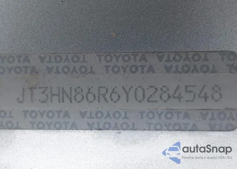 2000 Toyota 4Runner Sr5 V6 z USA, uszkodzony, nr VIN JT3HN86R6Y0284548